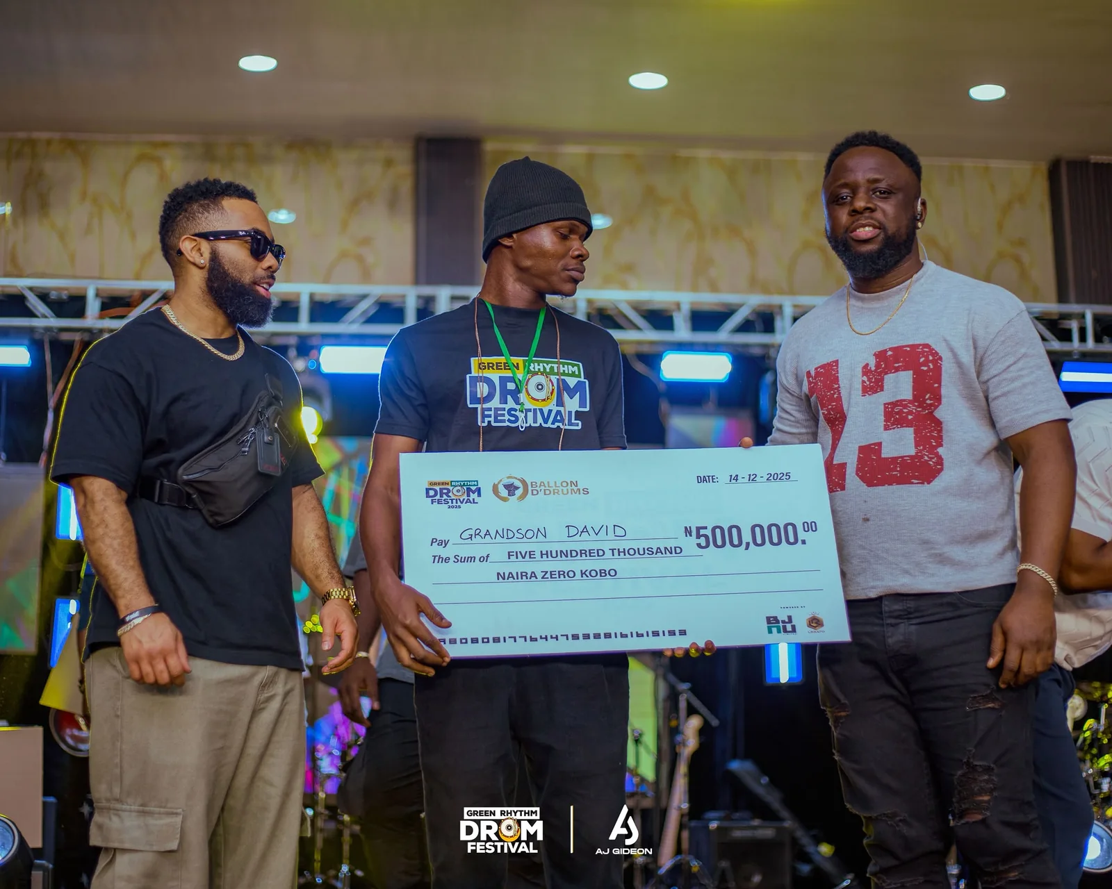 Green Rhythm community empowerment prize presentation